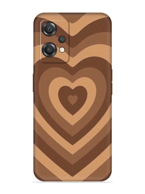 Brown Heart Embossed Soft Silicone Case for Oneplus Nord Ce 2 Lite (5G) Zapvi