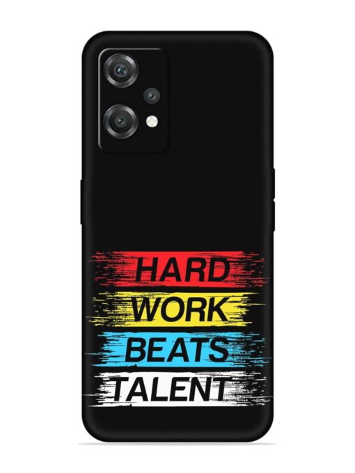 Hard Work Beats Embossed Soft Silicone Case for Oneplus Nord Ce 2 Lite (5G) Zapvi