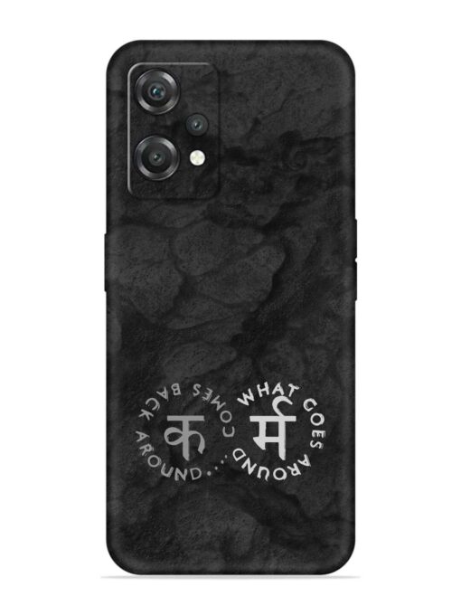 Karma Hindi Word Embossed Soft Silicone Case for Oneplus Nord Ce 2 Lite (5G)