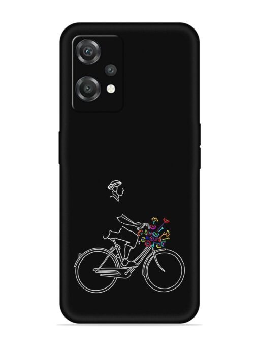 Minimalist Cycle Art Embossed Soft Silicone Case for Oneplus Nord Ce 2 Lite (5G)