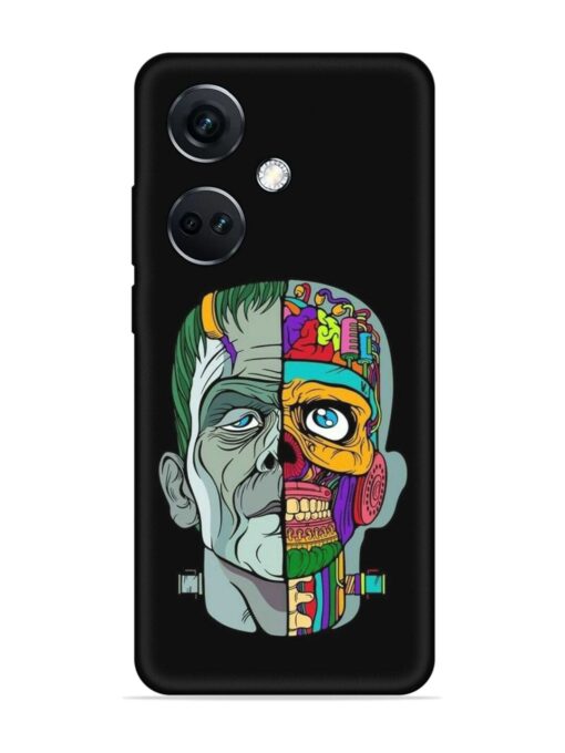 Men Vs Skull Embossed Soft Silicone Case for Oneplus Nord Ce 3 (5G)