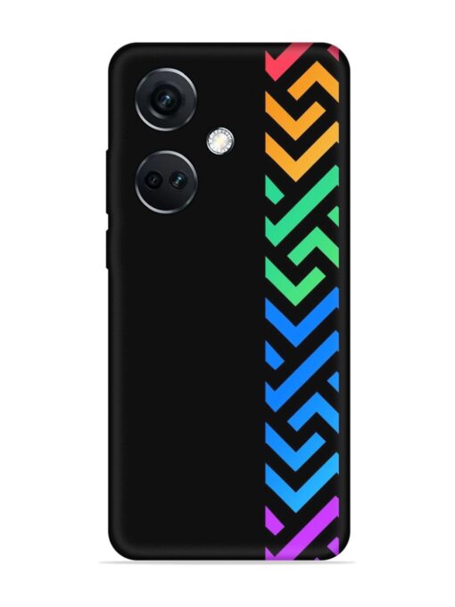 Colorshape Stripes Embossed Soft Silicone Case for Oneplus Nord Ce 3 (5G)