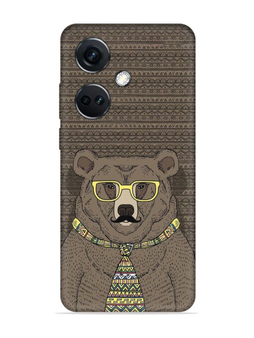 Grizzly Bear Embossed Soft Silicone Case for Oneplus Nord Ce 3 (5G)