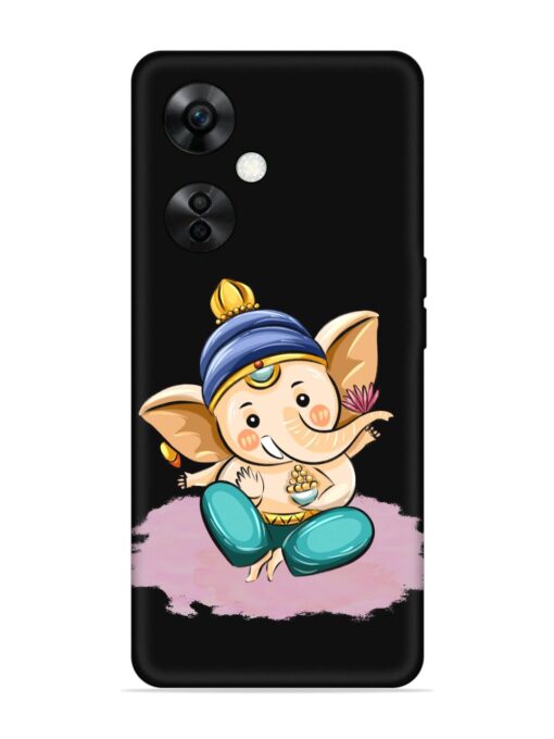 Bal Ganesh Vector Art Embossed Soft Silicone Case for Oneplus Nord Ce 3 Lite (5G)