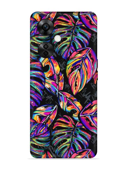 Tropical Seamless Vector Embossed Soft Silicone Case for Oneplus Nord Ce 3 Lite (5G)