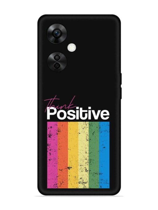 Think Positive Typography Embossed Soft Silicone Case for Oneplus Nord Ce 3 Lite (5G) Zapvi