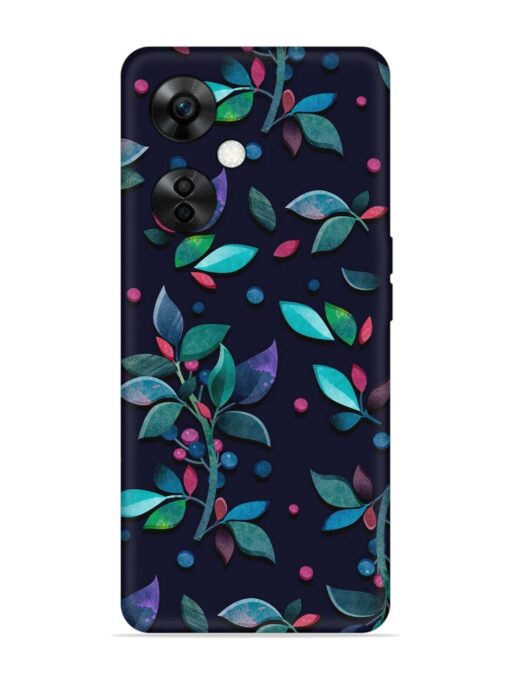 Decorative Watercolor Flower Embossed Soft Silicone Case for Oneplus Nord Ce 3 Lite (5G) Zapvi