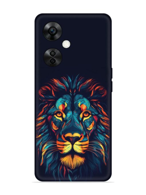 Colorful Lion Embossed Soft Silicone Case for Oneplus Nord Ce 3 Lite (5G) Zapvi