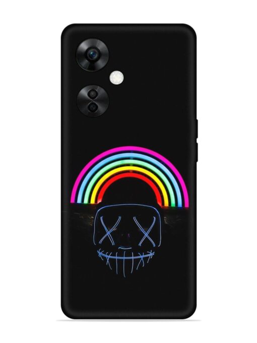 Mask Rainbow Embossed Soft Silicone Case for Oneplus Nord Ce 3 Lite (5G) Zapvi