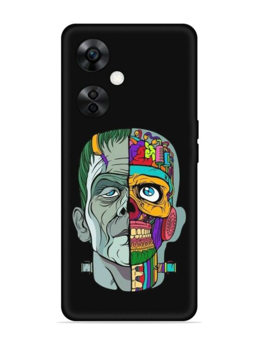 Men Vs Skull Embossed Soft Silicone Case for Oneplus Nord Ce 3 Lite (5G)