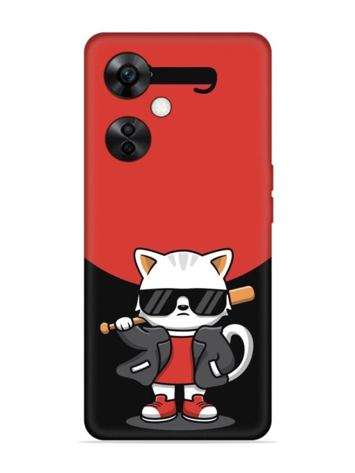 Cool Little Bear Cartoon Embossed Soft Silicone Case for Oneplus Nord Ce 3 Lite (5G)