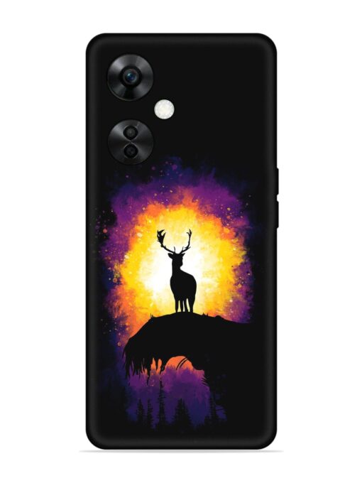 Elk Animal Art Embossed Soft Silicone Case for Oneplus Nord Ce 3 Lite (5G)