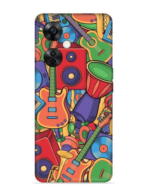 Colorful Music Art Embossed Soft Silicone Case for Oneplus Nord Ce 3 Lite (5G) Zapvi