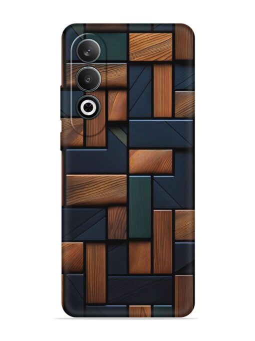 Wooden Background Cubes Embossed Soft Silicone Case for Oneplus Nord Ce 4 (5G)