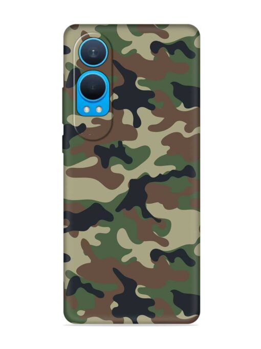 Army Military Camouflage Dark Green Embossed Soft Silicone Case for Oneplus Nord Ce 4 Lite (5G) Zapvi