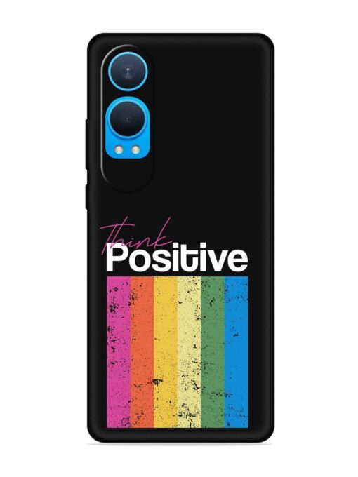 Think Positive Typography Embossed Soft Silicone Case for Oneplus Nord Ce 4 Lite (5G) Zapvi