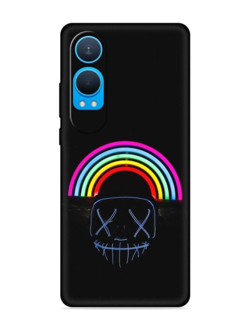 Mask Rainbow Embossed Soft Silicone Case for Oneplus Nord Ce 4 Lite (5G) Zapvi