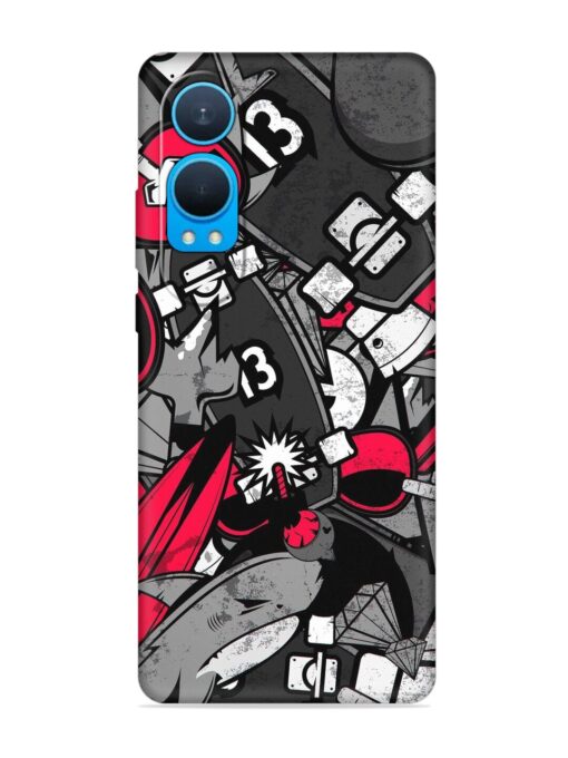 Fictional Doodle Embossed Soft Silicone Case for Oneplus Nord Ce 4 Lite (5G)