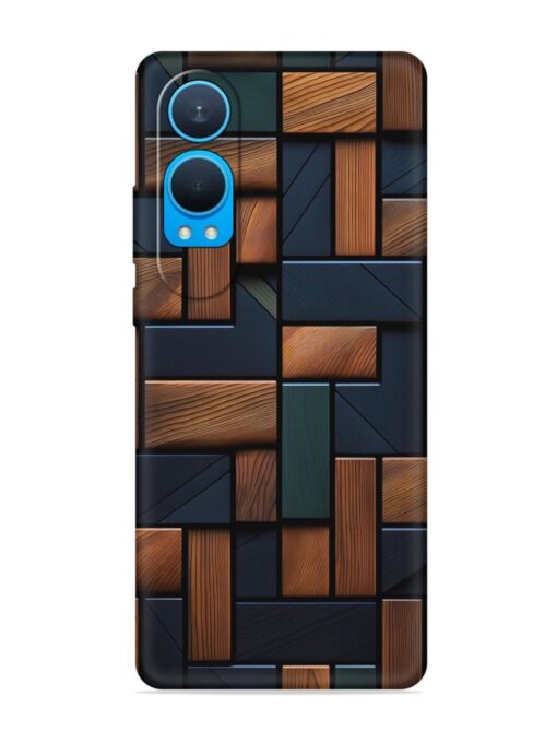 Wooden Background Cubes Embossed Soft Silicone Case for Oneplus Nord Ce 4 Lite (5G) Zapvi