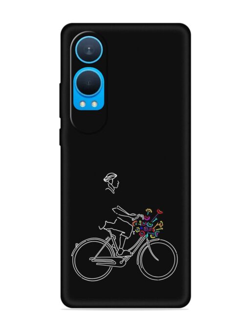 Minimalist Cycle Art Embossed Soft Silicone Case for Oneplus Nord Ce 4 Lite (5G)