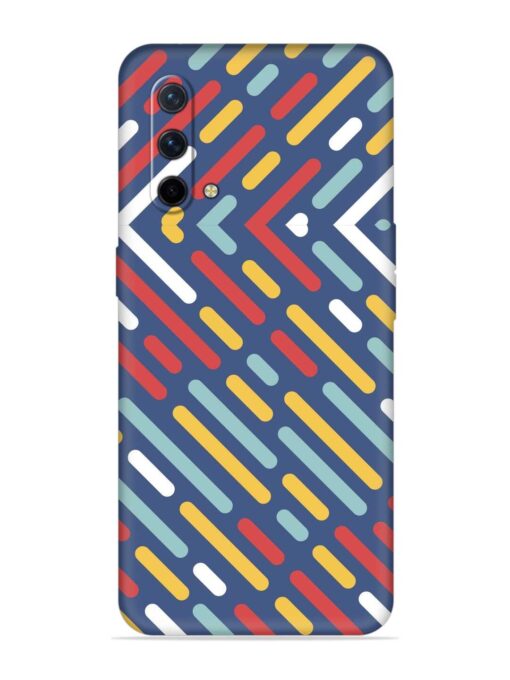 Colored Lines Embossed Soft Silicone Case for Oneplus Nord Ce (5G)