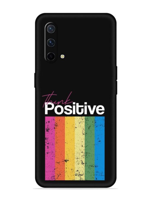 Think Positive Typography Embossed Soft Silicone Case for Oneplus Nord Ce (5G) Zapvi