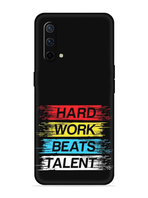 Hard Work Beats Embossed Soft Silicone Case for Oneplus Nord Ce (5G) Zapvi