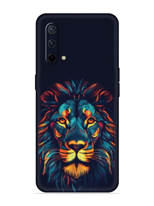 Colorful Lion Embossed Soft Silicone Case for Oneplus Nord Ce (5G)