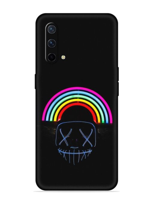 Mask Rainbow Embossed Soft Silicone Case for Oneplus Nord Ce (5G) Zapvi