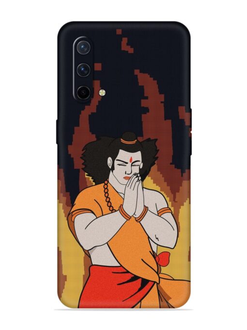 Shree Ram Vector Embossed Soft Silicone Case for Oneplus Nord Ce (5G) Zapvi