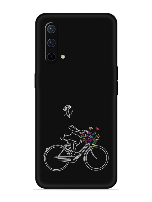 Minimalist Cycle Art Embossed Soft Silicone Case for Oneplus Nord Ce (5G)