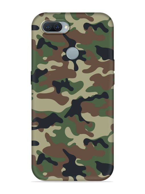 Army Military Camouflage Dark Green Embossed Soft Silicone Case for Oppo A11K