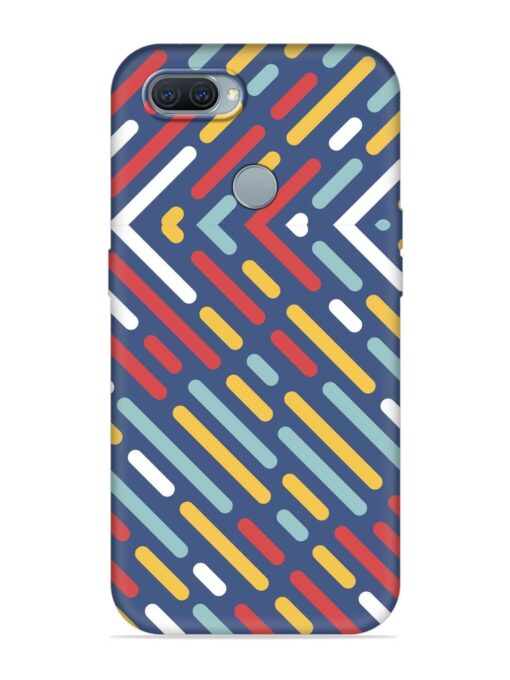 Colored Lines Embossed Soft Silicone Case for Oppo A11K Zapvi