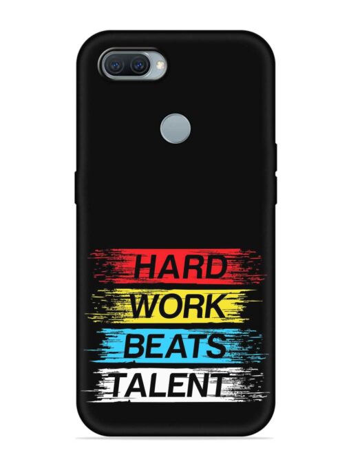 Hard Work Beats Embossed Soft Silicone Case for Oppo A11K