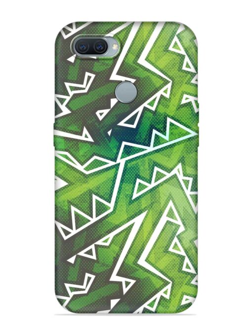 Green Graffiti Seamless Embossed Soft Silicone Case for Oppo A11K Zapvi