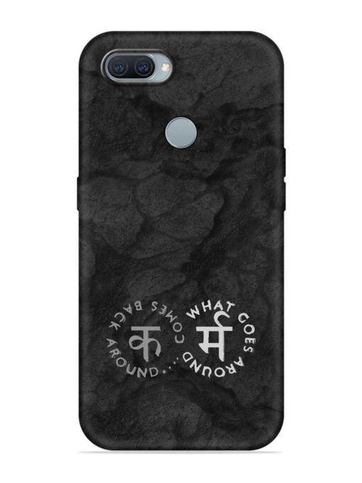 Karma Hindi Word Embossed Soft Silicone Case for Oppo A11K Zapvi