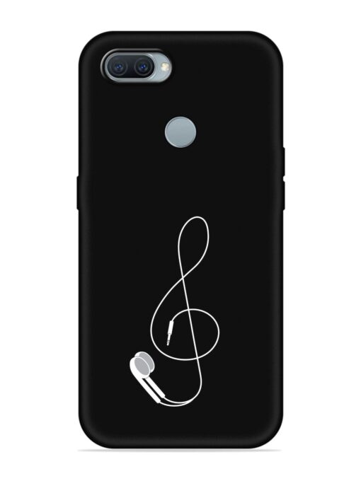 Music Earphone Vector Embossed Soft Silicone Case for Oppo A11K