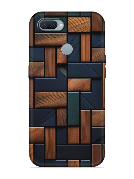 Wooden Background Cubes Embossed Soft Silicone Case for Oppo A11K Zapvi