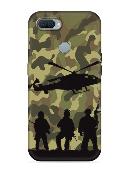 Army Heros Embossed Soft Silicone Case for Oppo A12 Zapvi