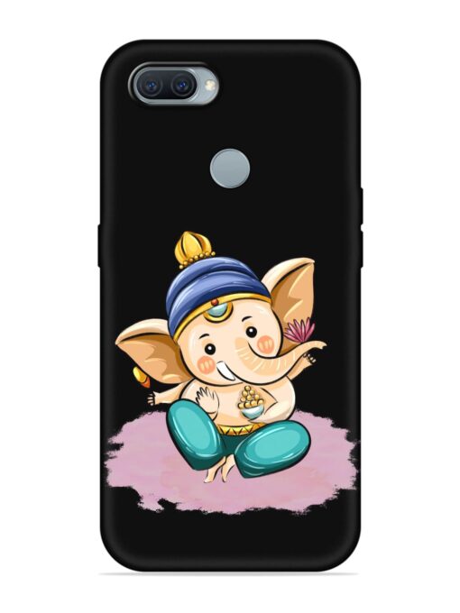 Bal Ganesh Vector Art Embossed Soft Silicone Case for Oppo A12 Zapvi