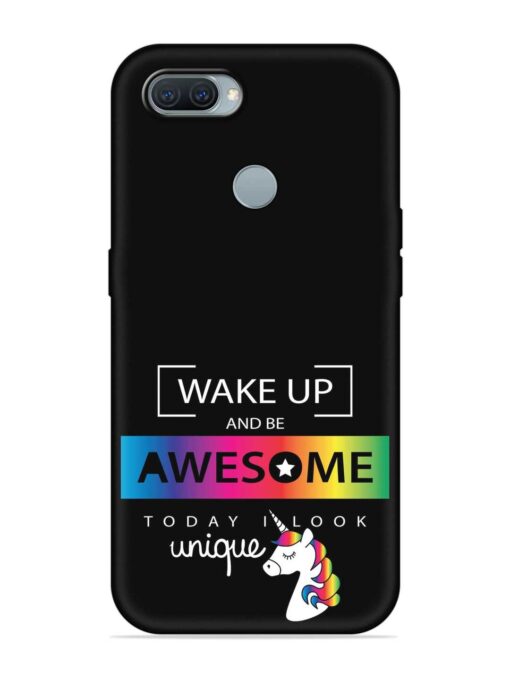 Inspirational Quote Unicorn Embossed Soft Silicone Case for Oppo A12