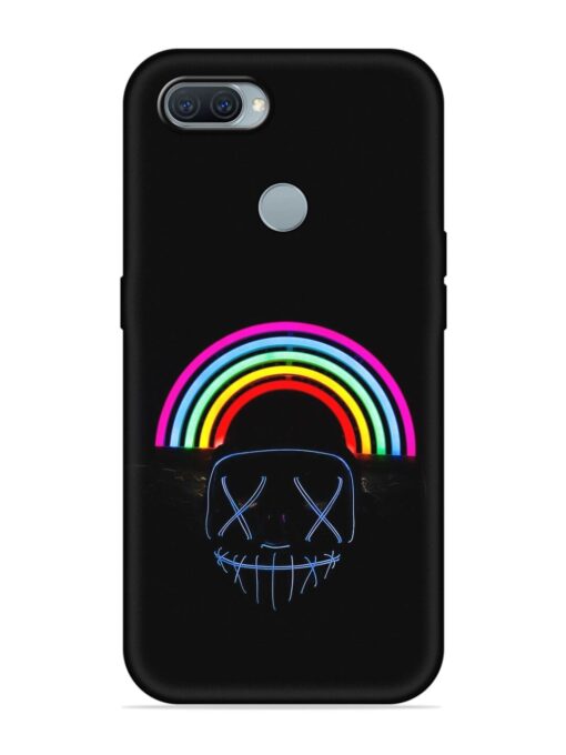 Mask Rainbow Embossed Soft Silicone Case for Oppo A12