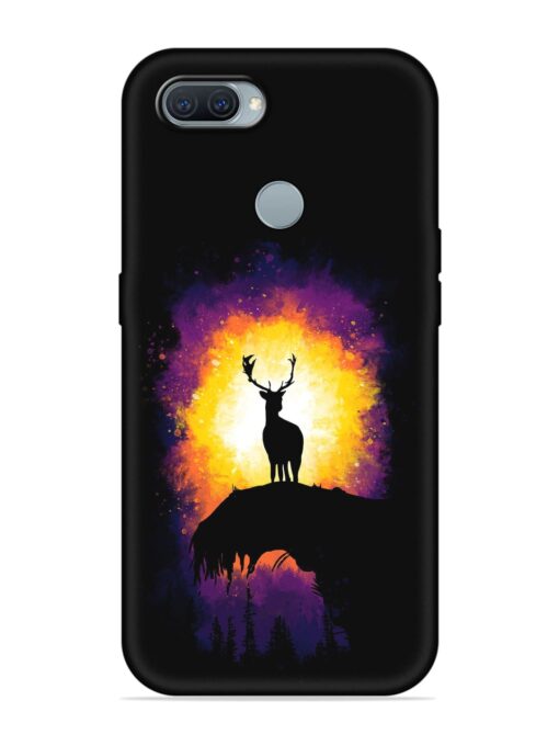 Elk Animal Art Embossed Soft Silicone Case for Oppo A12