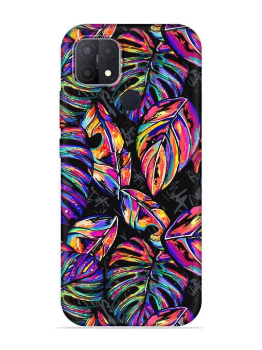 Tropical Seamless Vector Embossed Soft Silicone Case for Oppo A15 Zapvi