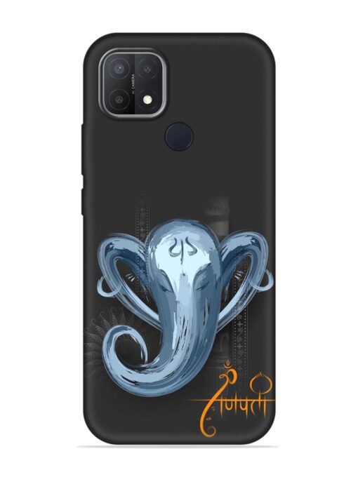 Illustration Lord Ganpati Embossed Soft Silicone Case for Oppo A15 Zapvi