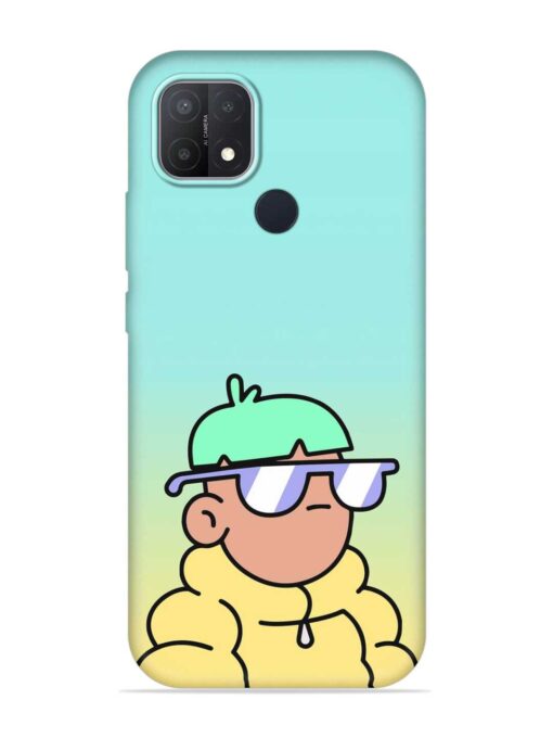 Doodles Cool Character Embossed Soft Silicone Case for Oppo A15 Zapvi