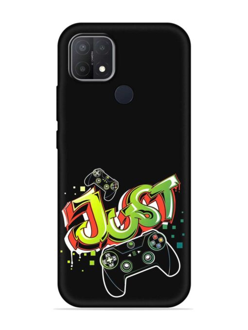 Graffiti Gamepad Illustration Embossed Soft Silicone Case for Oppo A15 Zapvi