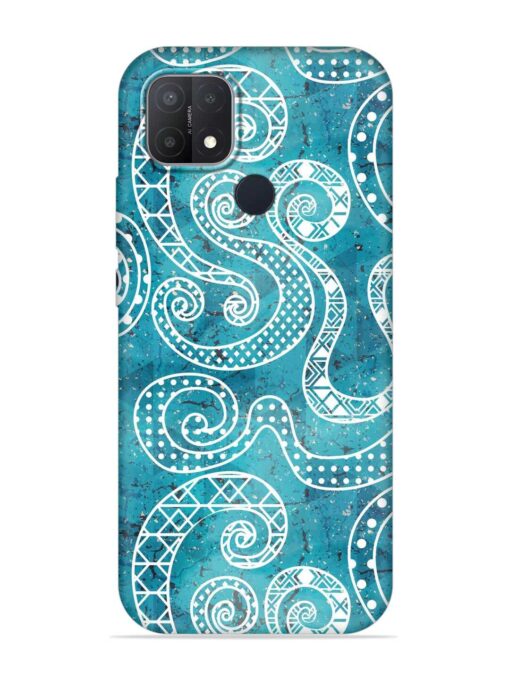 Vintage Curved Seamless Embossed Soft Silicone Case for Oppo A15 Zapvi