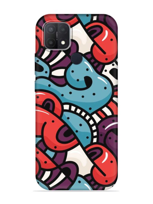 Seamless Backdrop Colorful Embossed Soft Silicone Case for Oppo A15 Zapvi