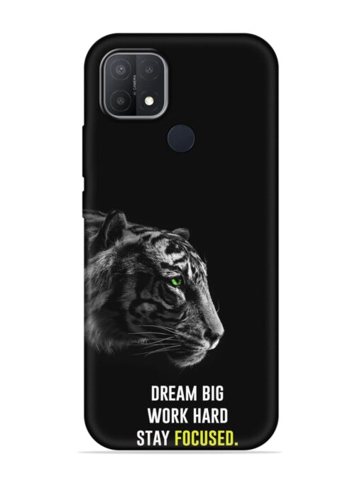 Dream Big Work Hard Embossed Soft Silicone Case for Oppo A15